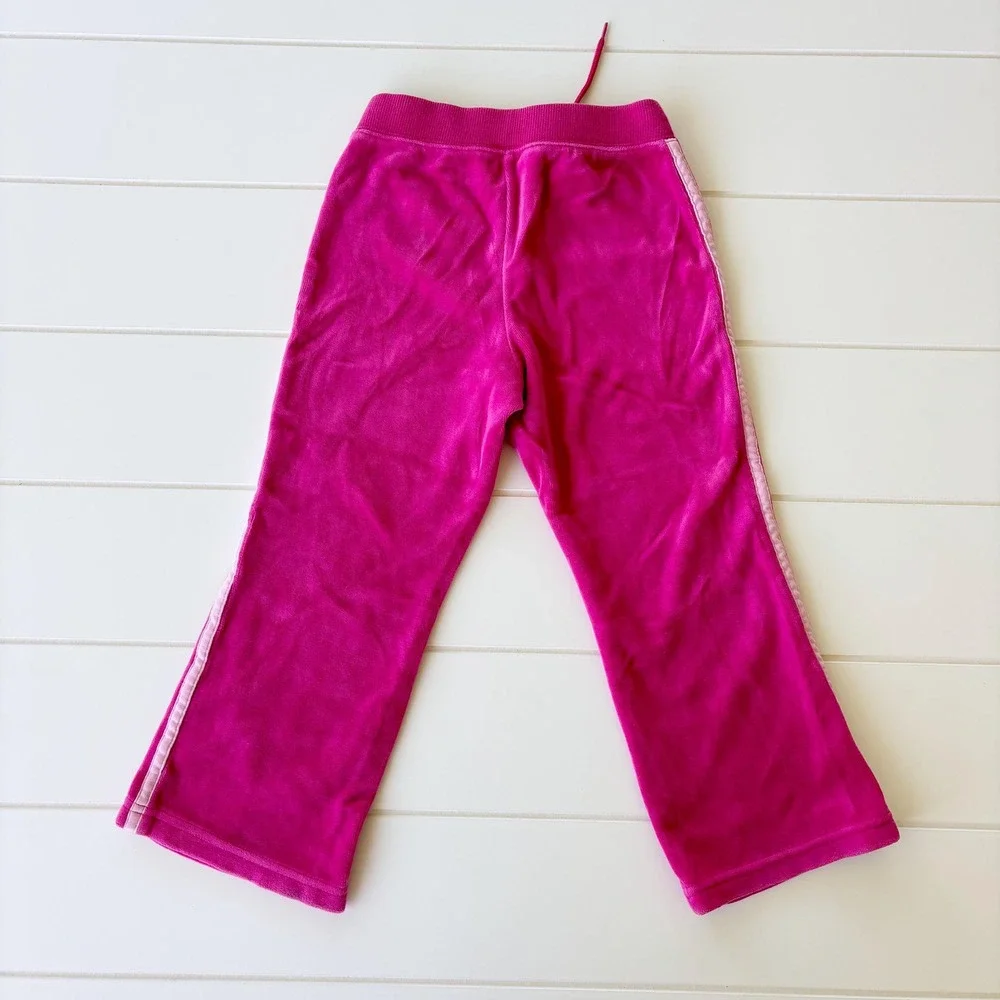 Vintage Gymboree Hot Pink Velour Full Zip Hoodie Tracksuit Size 4T